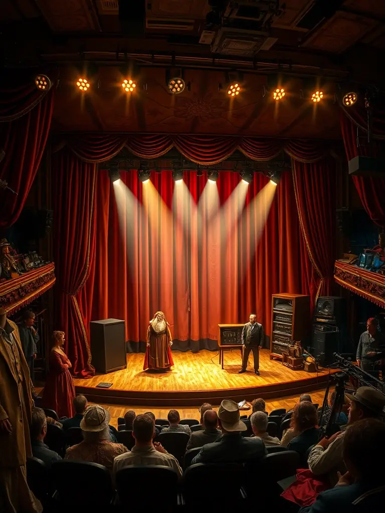 A detailed model of a stage set, showcasing the scenography and technical production aspects taught at PRESENCES.